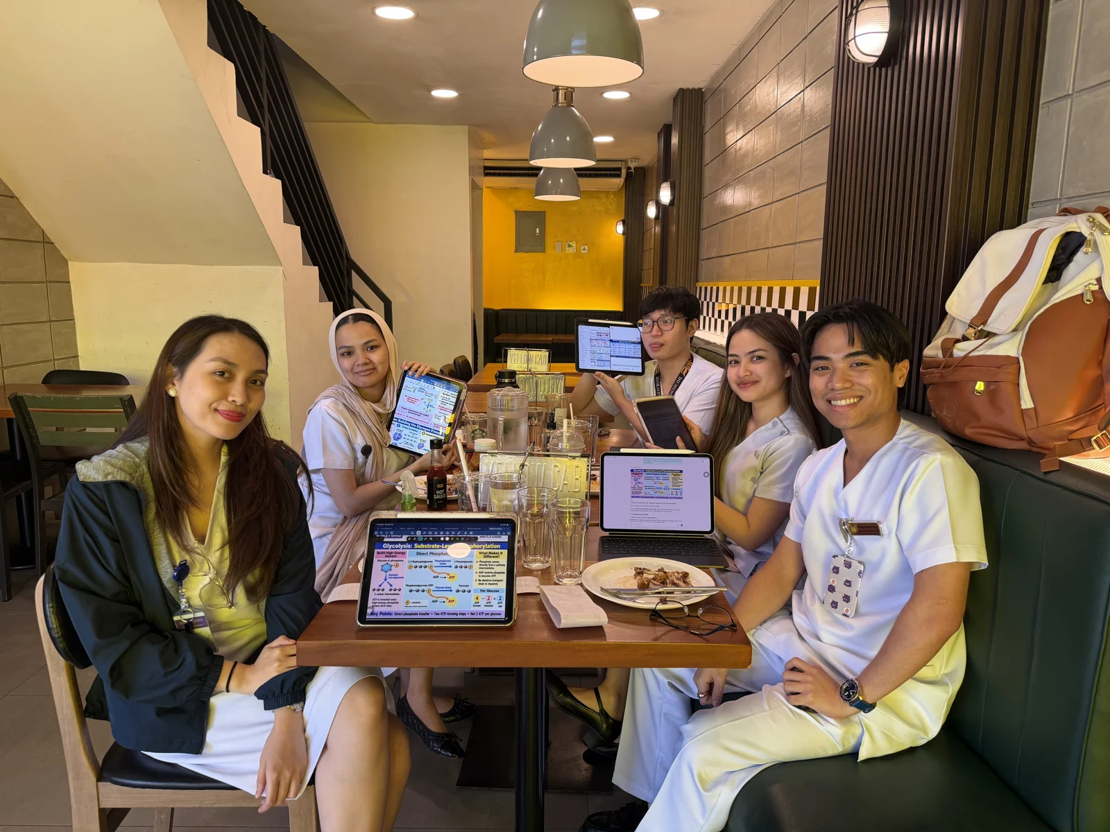 Lunch at Yellow Cab while studying for Biochem