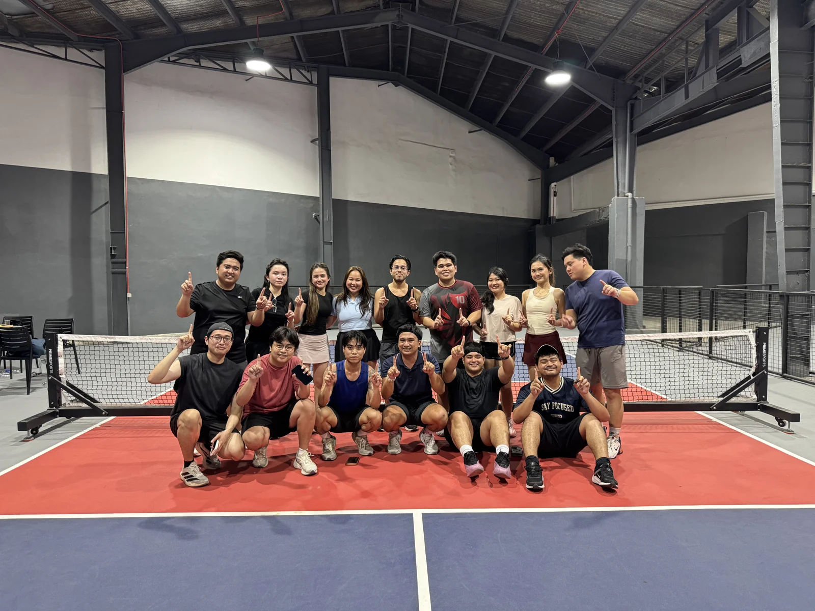 Pickleball with classmates.